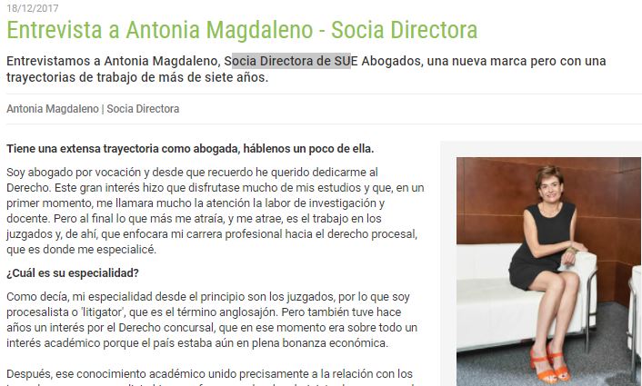 Prodespachos.com entrevista a Antonia Magdaleno